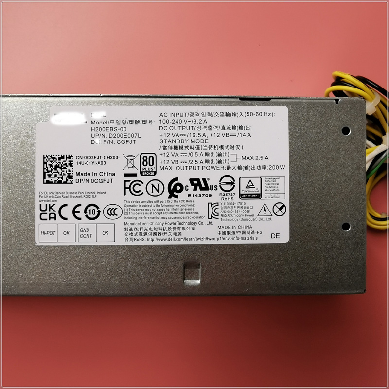 Original Optiplex 3050 5050 7050 3060 5060 7060 7070 3070 200W Power Supply PSU H200EBS-00 L200EBS-00 AC200EBS-00 H200NS-00