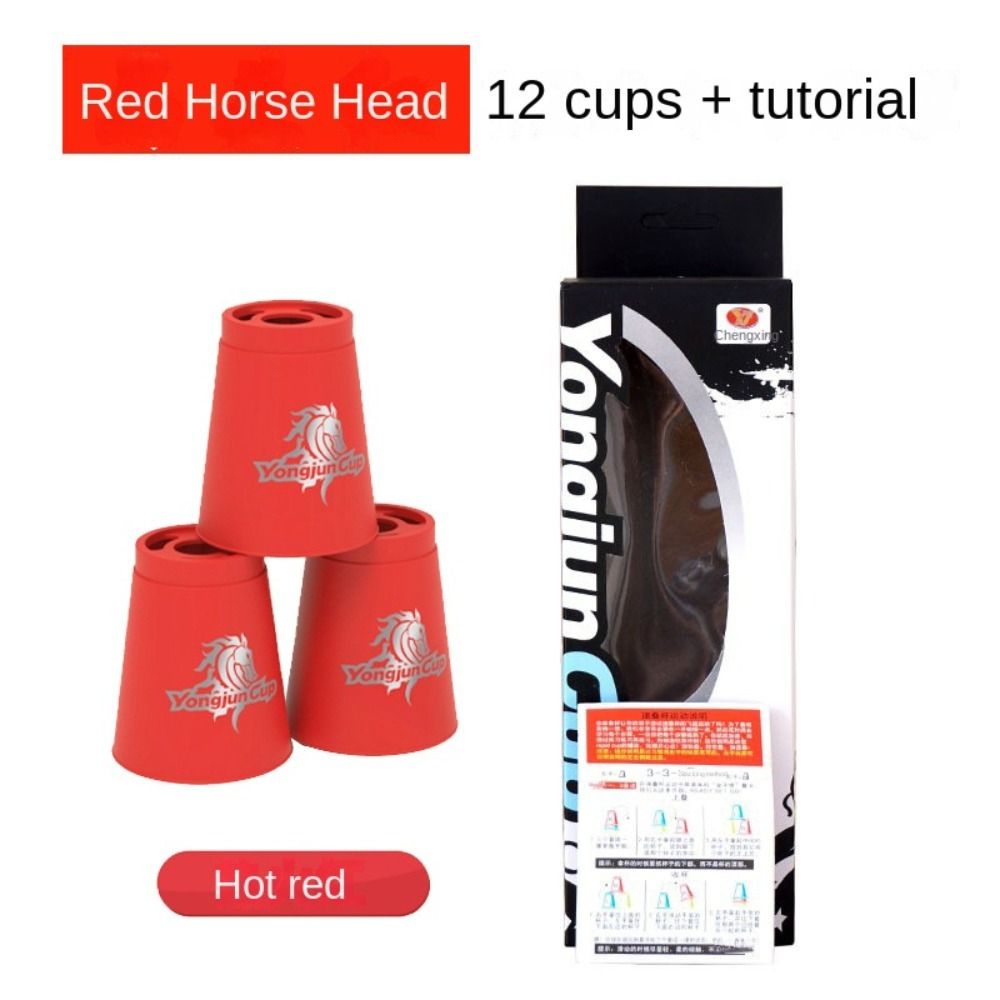 12 stks/set Cups Quick Stacks Cups Opvouwbare Cup Educatief Sport Stapelbekers Kleurrijke Plastic Sport Flying Racing Cup: WIT