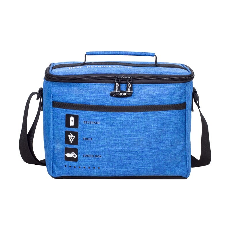 Waterproof Oxford Aluminum Foil Cooler Bag Camping Food Refrigerator Lunch Box Insulated Thermal Bags: Blue