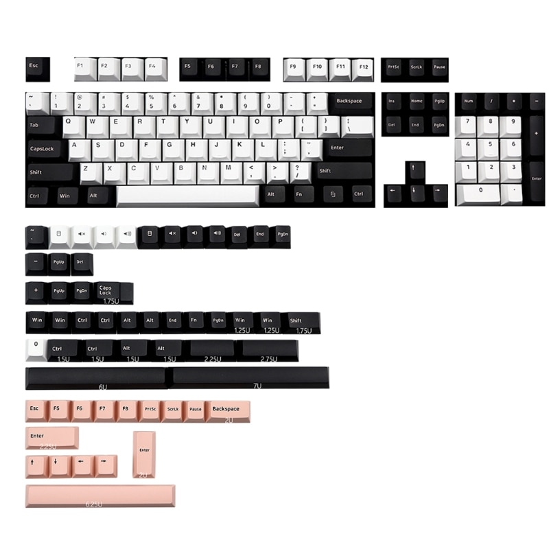 160 KEYS Cherry Profile Olivia Keycap Double Shot Thick PBT Keyboard Keycaps Cap 090F