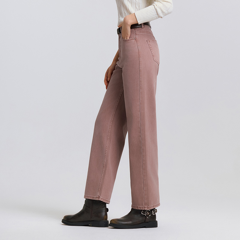 Semir Jeans Women Vintage Long Trousers Spring Wide-leg Trousers Comfortable Soft Versatile Trousers