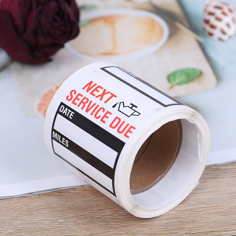 100Pcs/Set Stickers Changes Adhesive Labels Change Oil Service Reminder Sticker