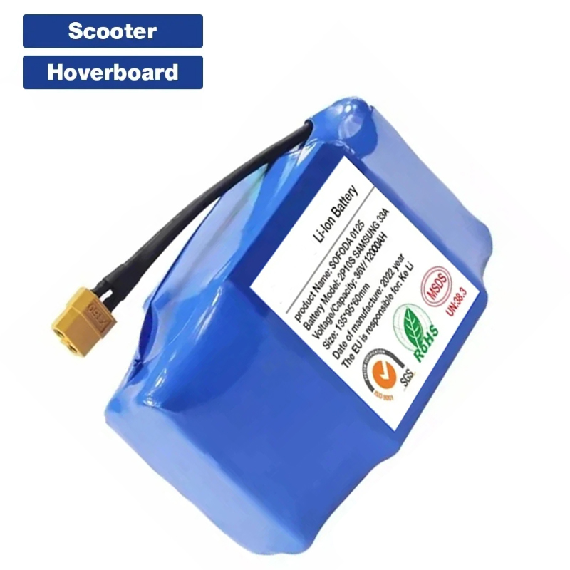 Confezione originale 36V 4400mAh 4.4Ah Batteria ricaricabile agli ioni di litio per monociclo HoverBoard autobilanciante per scooter elettrico