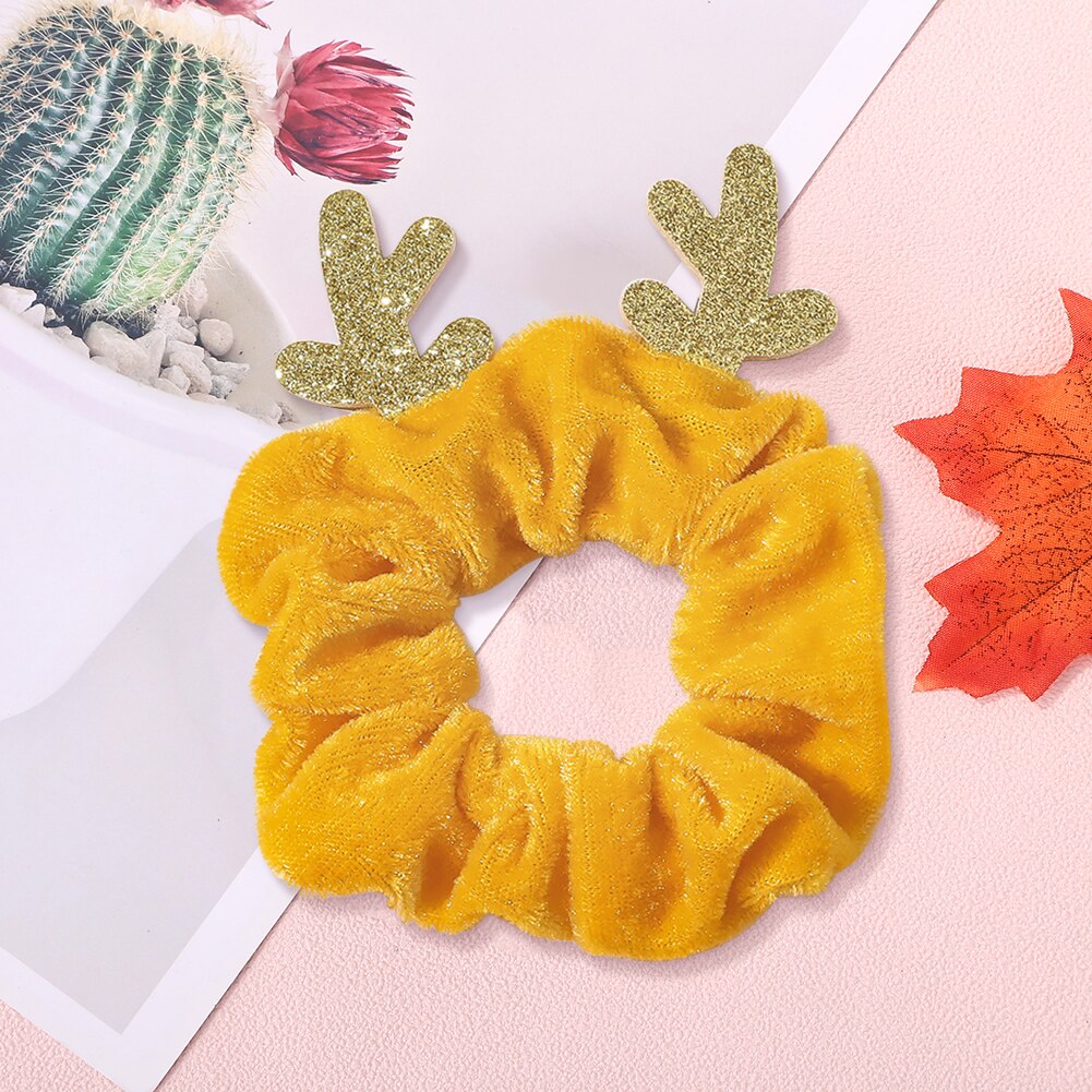Vrouwen schattige elanden paardenstaart houder haar ring feest huis decoratie benodigdheden flanellen haar touw elastische scrunchies