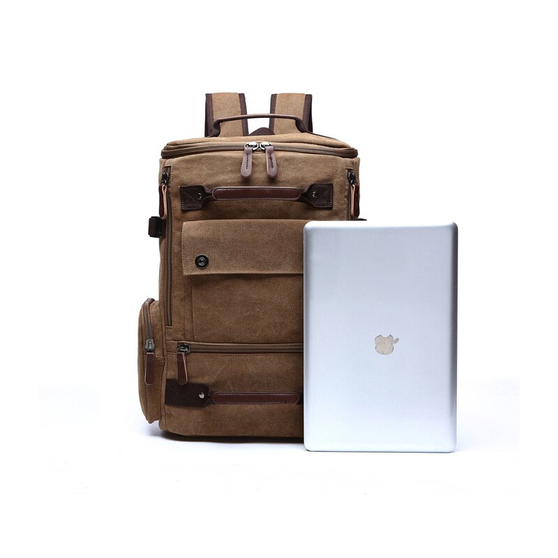 Heren Rugzak Vintage Canvas Rugzak Schooltas Mannen Reistassen Grote Capaciteit Rugzak Laptop Rugzak