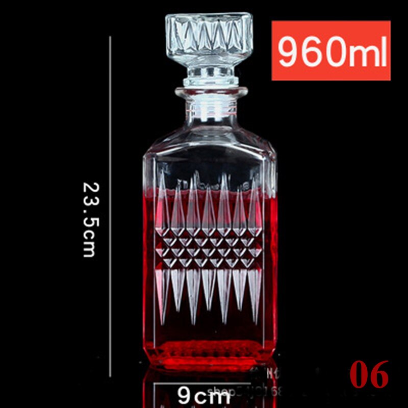 1 Pcs small size classical whiskey wine glass bottle clear wine Decanter GLA-140: 06