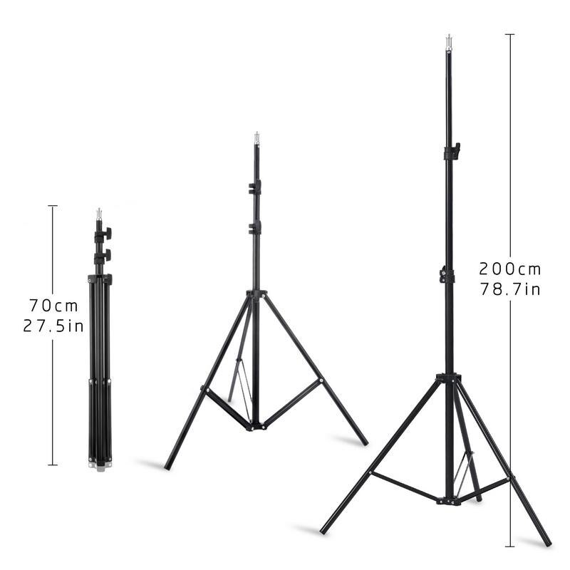 Nouvelle photographie Softbox Kits d'éclairage 50x70CM Softbox système de lumière continue pour équipement de Studio Photo 2m trépied