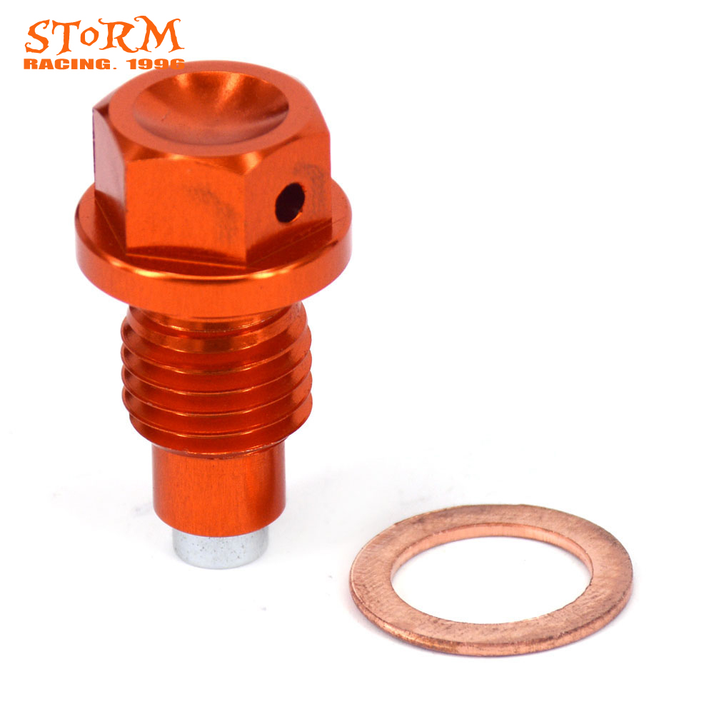 M12*12mm*p1.5mm magnetiske stel olieaftapningsbolt til ktm sx sxf excf xc xcf 125-530 smr smc endro adventure r duke 450-690