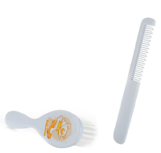 White Infant Baby Comb and Brush (comb Fetal Moss) 2pcs/set
