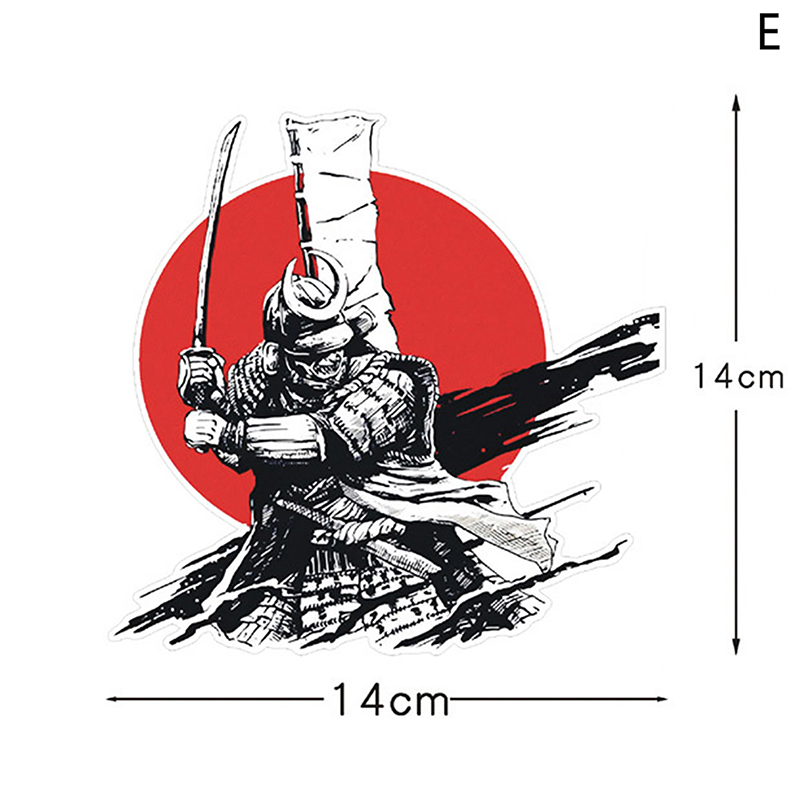 Autocollant Graffiti Samurai Kokor pour Décoration de Voiture, Accessoire de Protection Solaire pour Fenêtre de Camping-Car, 13cm