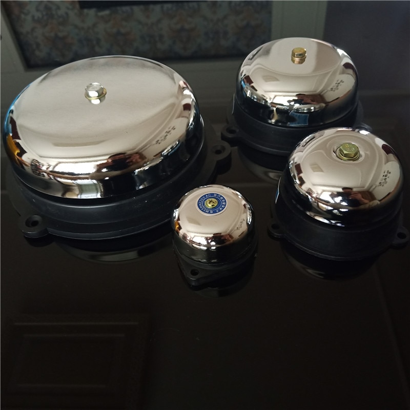 Traditionell elektrisk klocka 2/3/4/6 tum 12v 24v 36v 48v 110v 220v 380v hög db larmklocka dörrklocka skolfabriken