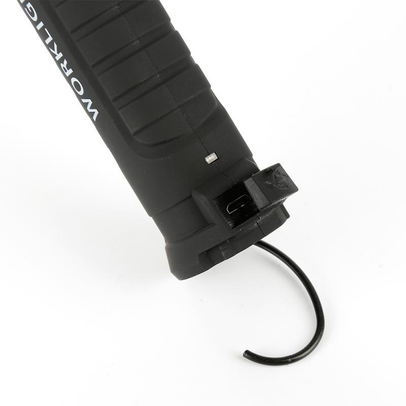 LED Cob Handle Work Flashlight Foldable Torch Fold Work Hand Flash Light Bottom Magnet Built In Battery USB Charger