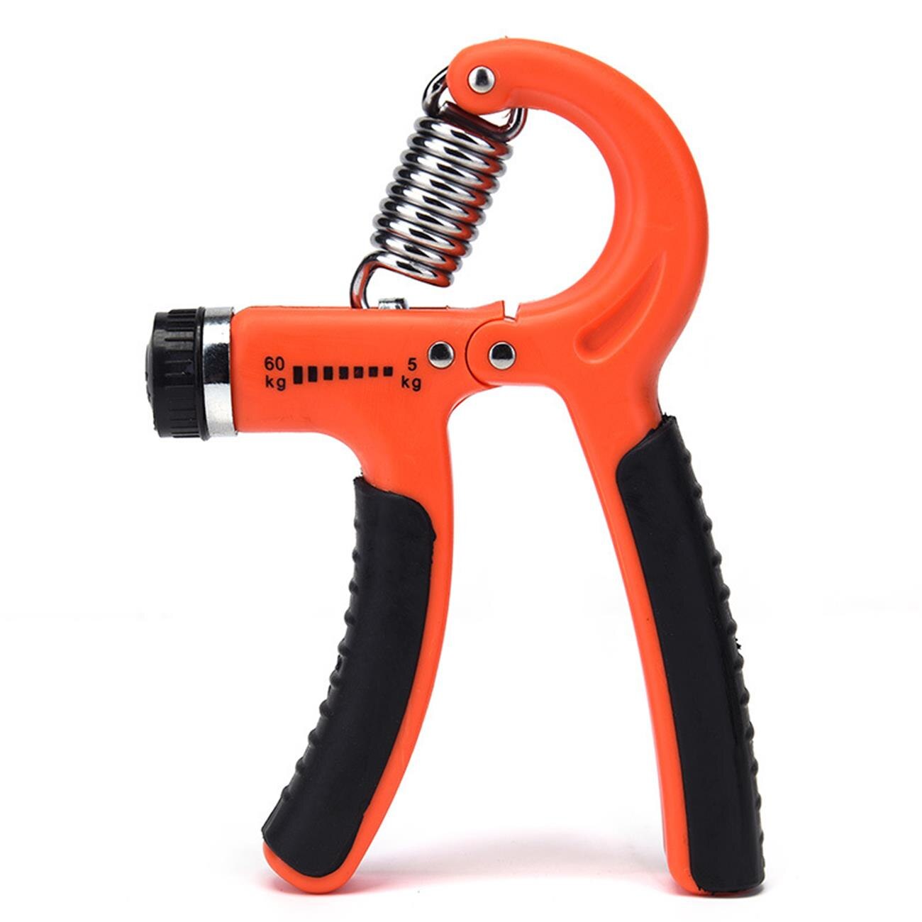 Grip Strength Trainer Hand Grip Strengthener R-type Adjustable Spring Grip Finger Holding Training Tool Exercise Equipment: Orange