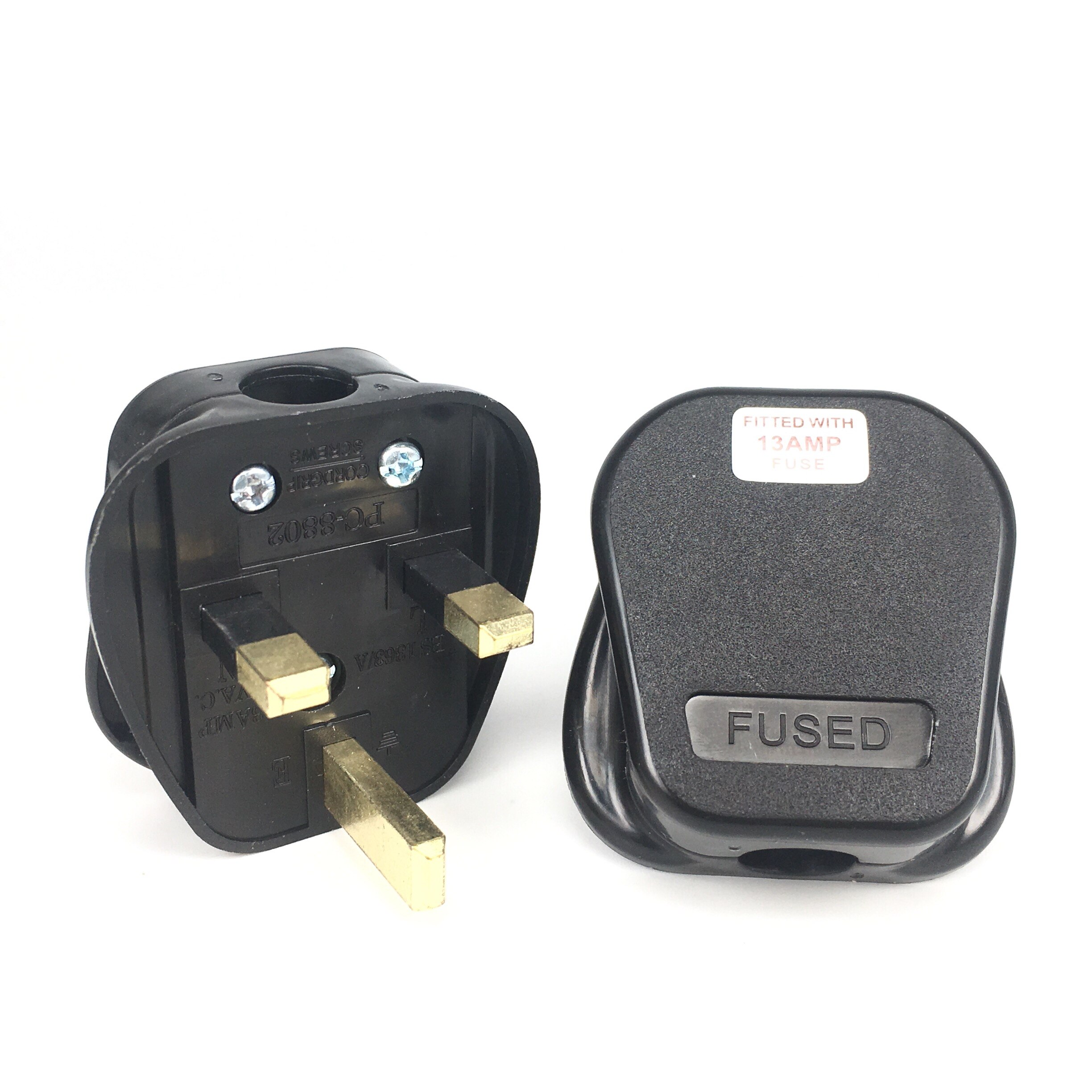 UK 3 Pins AC Electrical Power Rewireable Plug Male Wire Fused Socket Outlet Adaptor Extension Cord Cable Connector