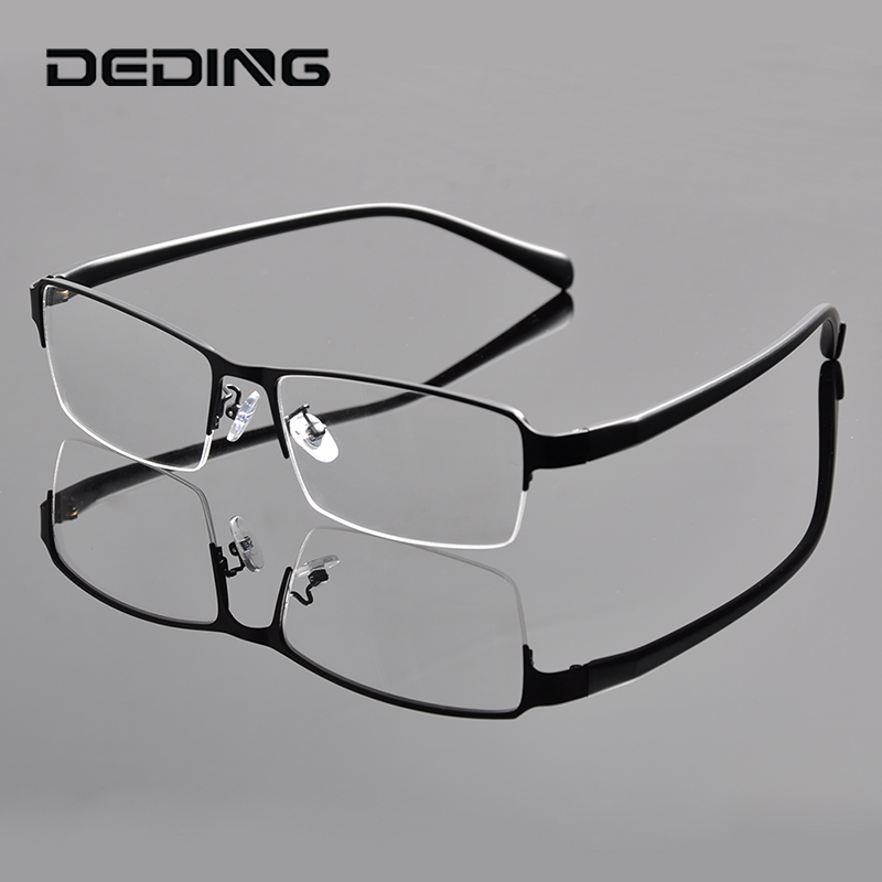DEDING 60MM Business Oversized Eyewear Frame Super Large Optical Eyeglasses Half Frame Big Head Metal Big Size Glasses DD1455