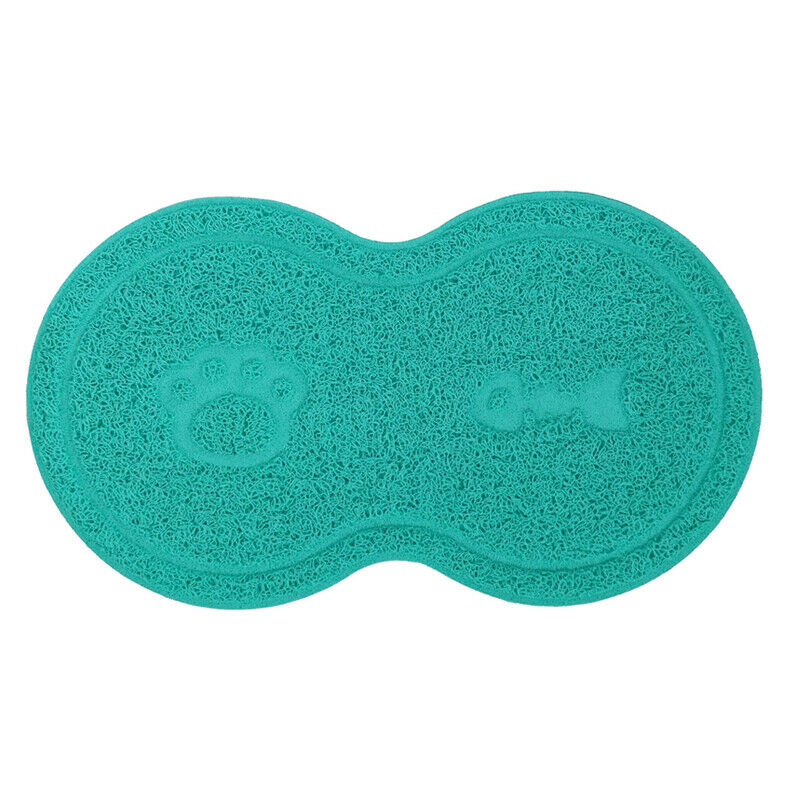 ¡Novedad de ! Alfombra de cama para gatos a la , recogedor de suciedad, agua, arena, cuenco, Mantel Individual para gatos, accesorios: Blue