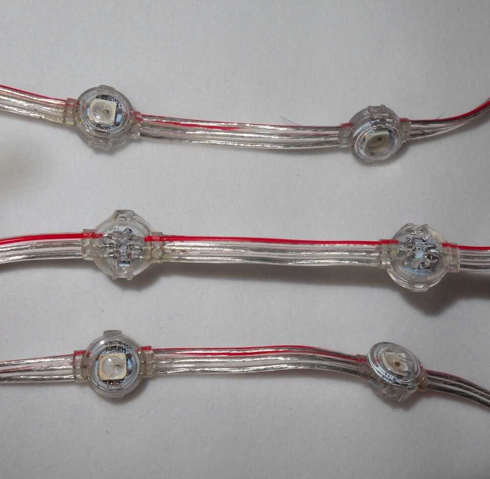 Adresseerbare SK6812 volledige kleur RGB DC5V IP68 LED pixel string; 5 cm draad afstand; 40 stks een string