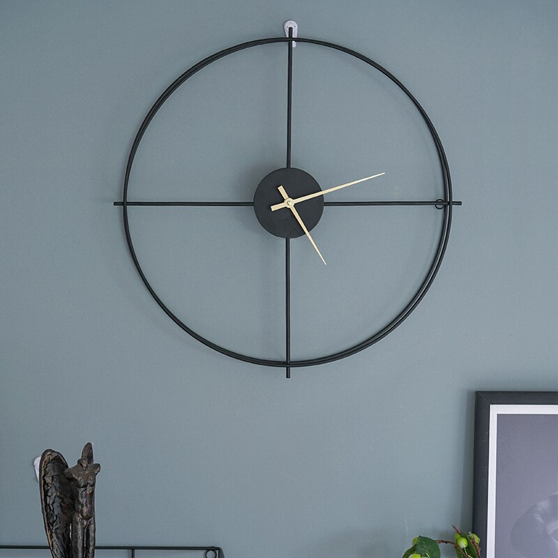 American Style Living Room Decoration Wall Clock Simple Modern Rose Gold Home Decor Wall Watch Art Adornment