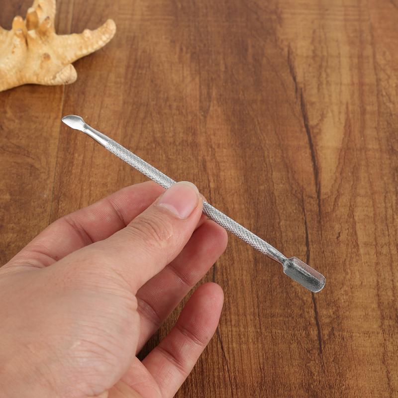 1pc nagelriem nagel duwer lepel verwijderaar roestvrij staal manicure verwijderaar duwer trimmer dode huid verwijderaar nagel kunst verzorgingstool