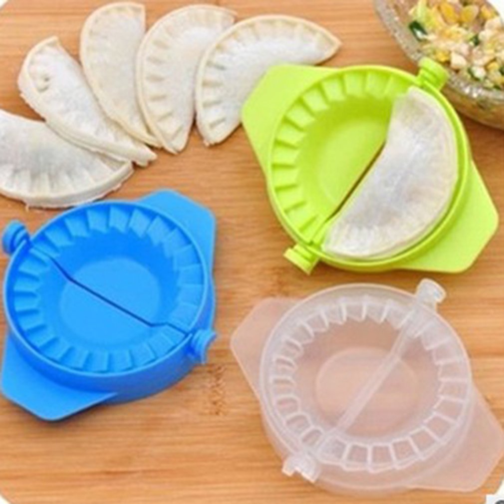 Plastic Dumplings Mold Manual Dumpling Moulds Device Pack Dumpling Clip Machine Kitchen GadgetsGreen