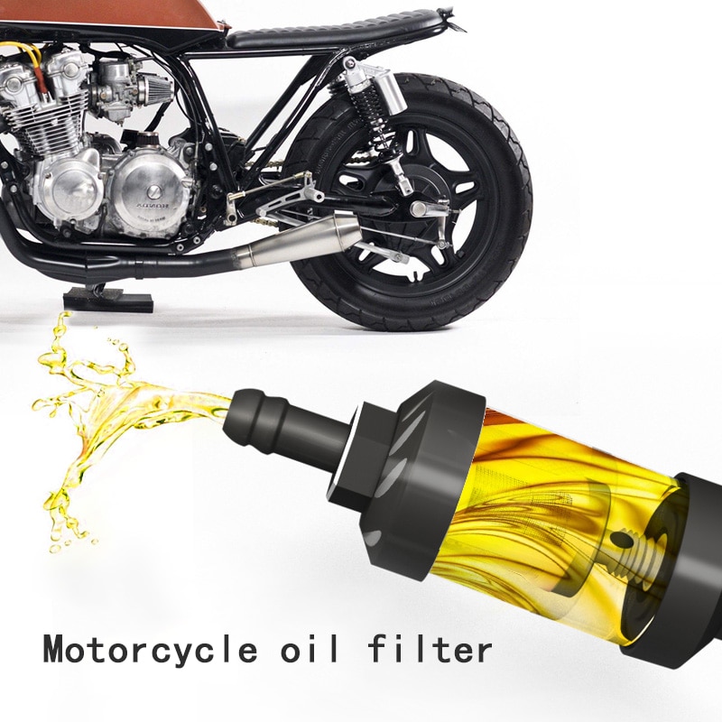 Motorcykel modificeret metaloliefilter benzinfilter filter aftageligt gas / brændstoffilter lille motorcykel tilbehør