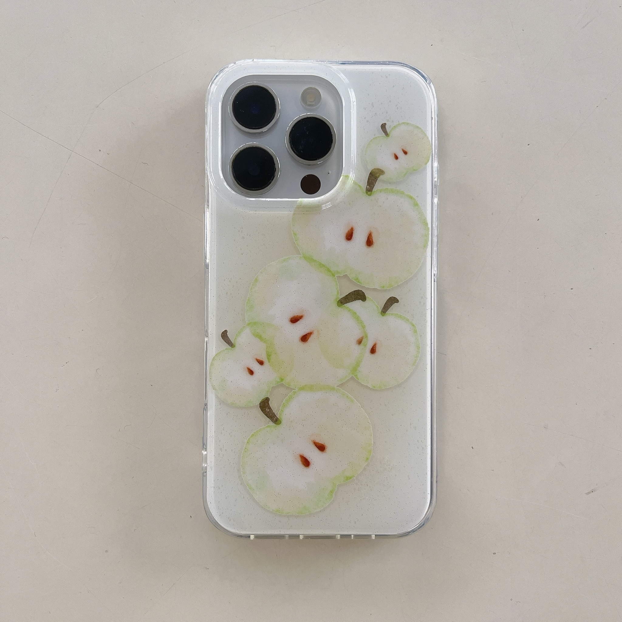 Custodia per telefono con ciondolo stella mela verde frutta fresca ins per iPhone 16 15 14 13 pro Max coperchio posteriore Funda: verde / Per iPhone 14 Pro