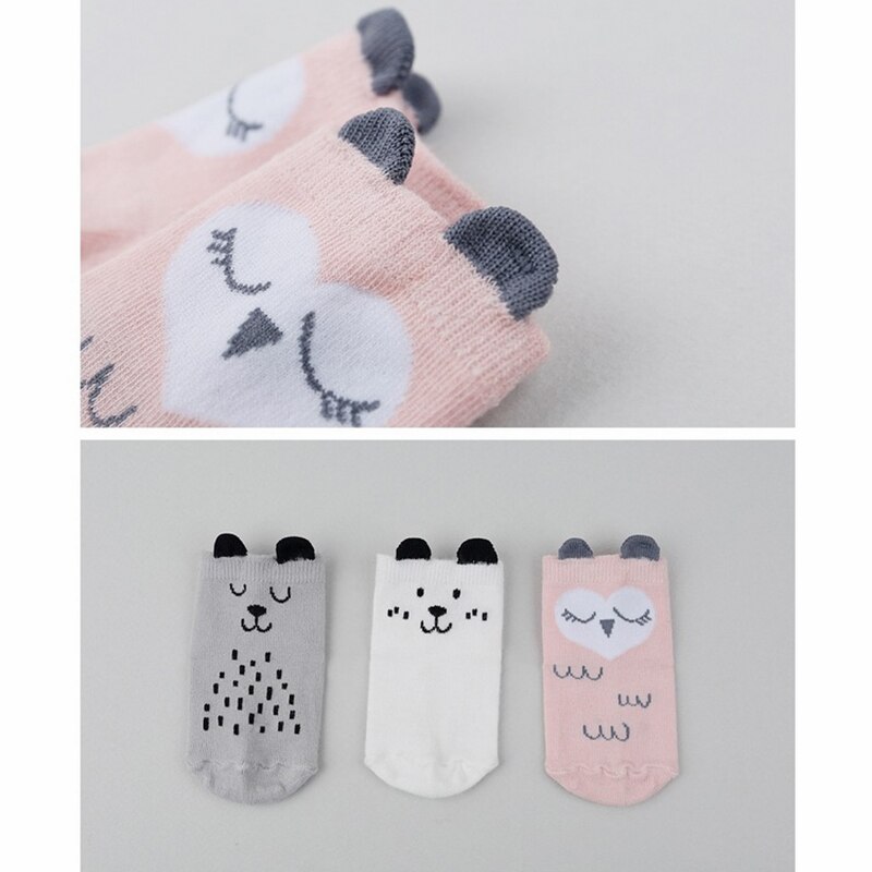 Hylidge Frühling Herbst kinder Socken mit Nette Kleine Ohr Cartoon Baby Nicht-slip Boden Socken Baumwolle Jungen Mädchen socken