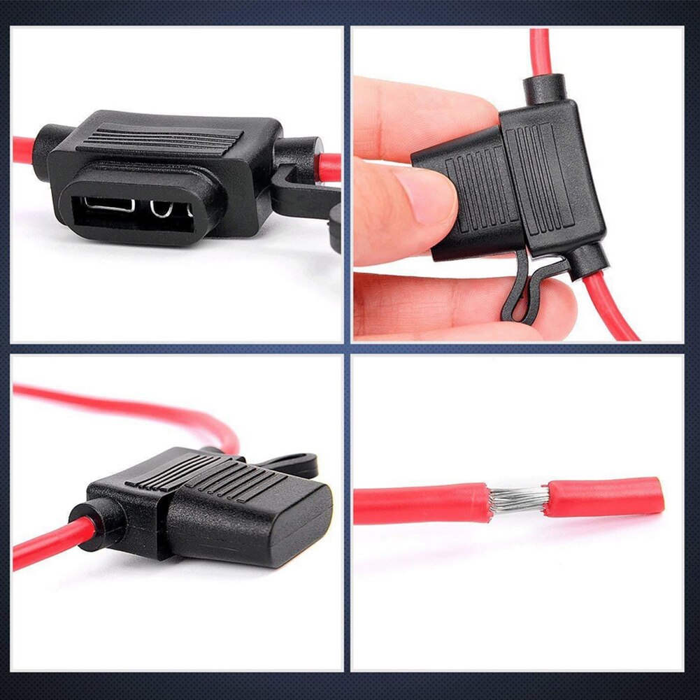 5Pcs In-line Fuse Holder Car Vehicle Marine Boat 12 Gauge ATC/ATO Waterproof 30A Inline Fuse Holder