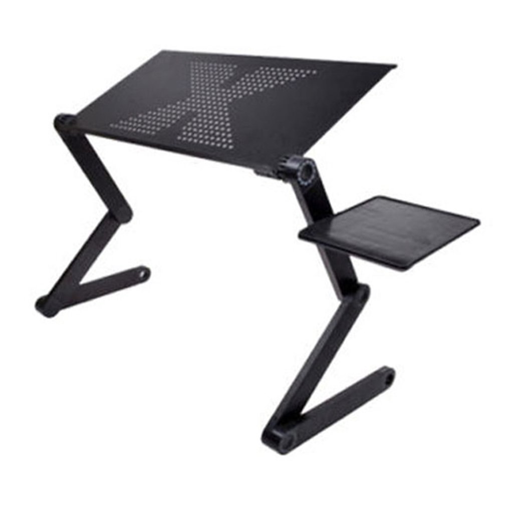Bærbart justerbart bærbar bord til sammenklappelig bærbar skrivebordscomputer mesa para bærbar fodbakke til sovesofa sort: Skrivebordsventilator