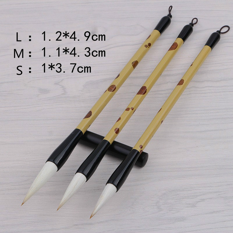 Chinese Calligraphy Brushes Multiple Hair Brush Set for Regular Script Cursive Script Calligraphy Writing Chinese Painting 3pcs