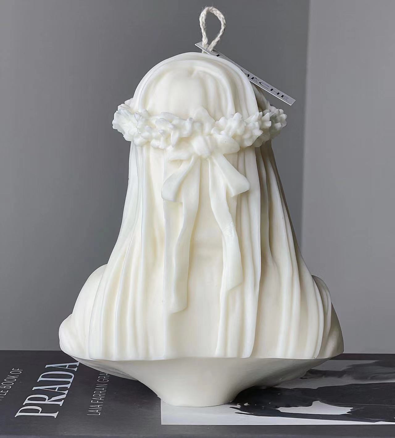 Molde de silicona con forma de vela para mujer, escultura de busto antiguo, cuerpo de silicona, decoración del hogar, yeso