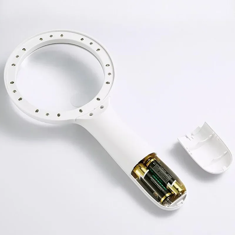 108mm 120mm 138mm 150mm Optical Lens Magnifying Glass With LED Lights Handheld Backlit Reading Magnifier Lupas