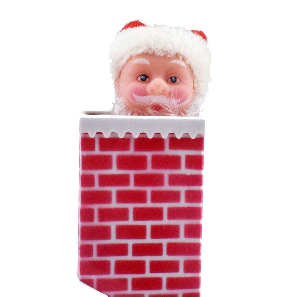Chimney Drilling House Santa Claus Doll Toy Electric Music Santa Claus Doll Christmas Xmas Music Toy Party Decor