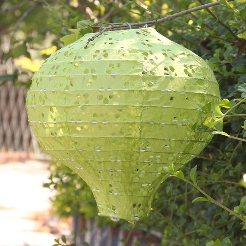 Lanterne en papier ballon à Air ajouré, lanterne arc-en-ciel, décoration, fournitures de fête d&#39;anniversaire pour enfants, décoration de mariage à domicile, 20cm: green