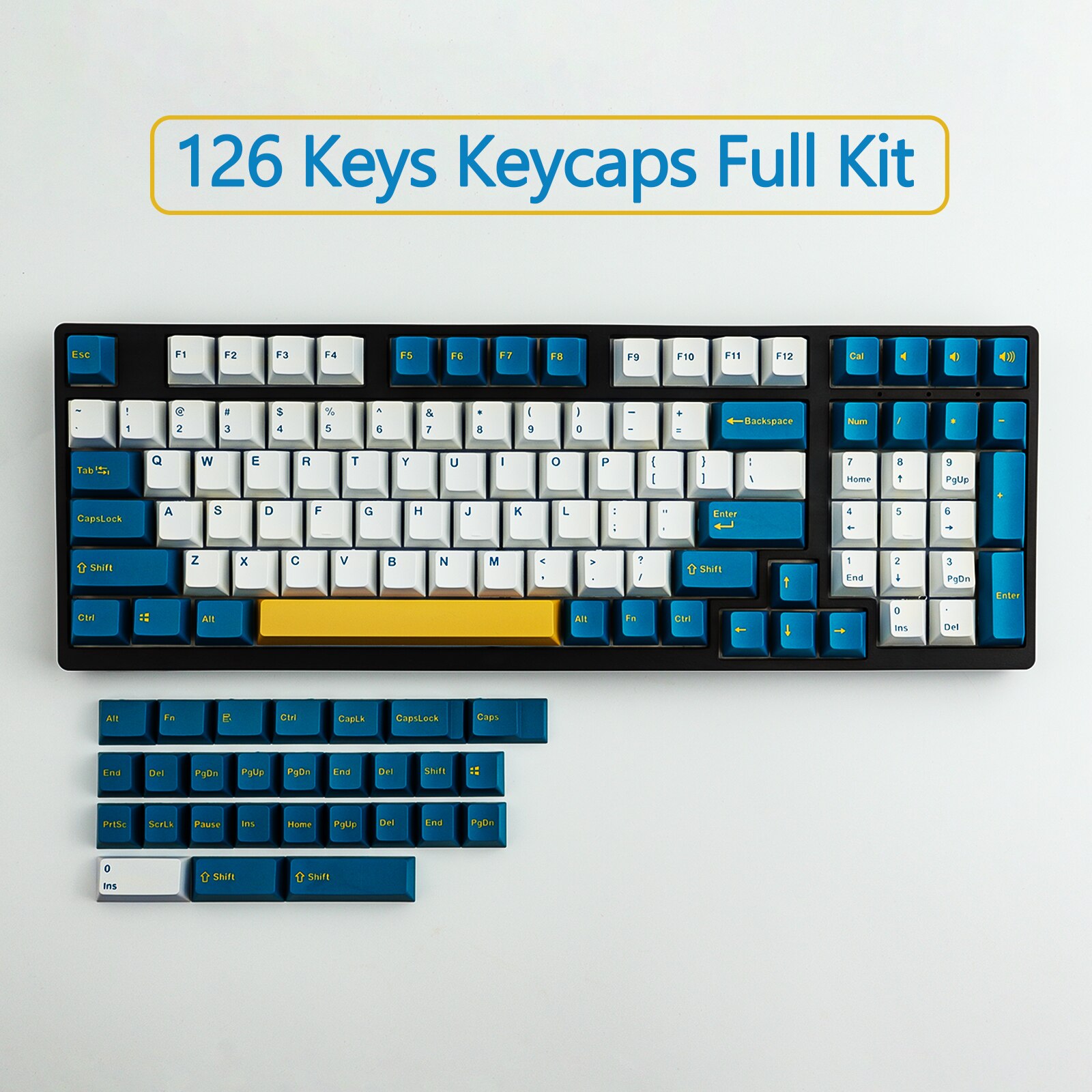 GMK Merlin Circle Double Shot Keycap 126 Keys Cherry Profile PBT Keycaps For Ansi ISO Layout Original For MX Mechanical Keyboard: Default Title