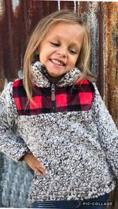 Rts tts monogram leopard gepard bøffel plaid patch børn sherpa pullovere drenge og piger jakker fleece ungdoms pullover frakker