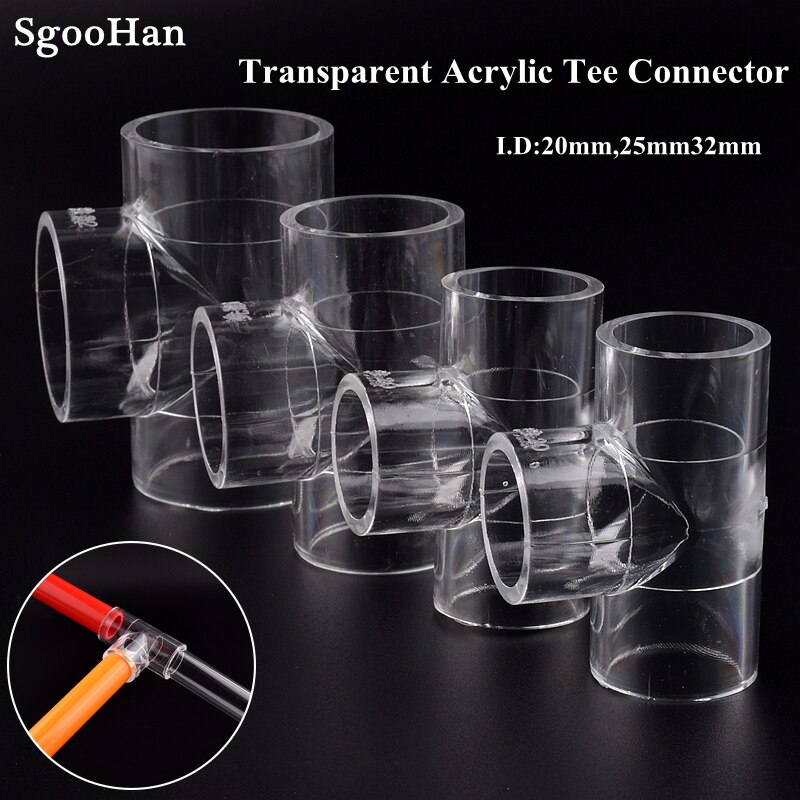 1pc Acryl Rohr Aquarium Aquarium Stecker Plexiglas Wasser Versorgung Rohr Ellenbogen Gelenke Garnelen Nano Wasser Panzer 3 Weg t Gelenke