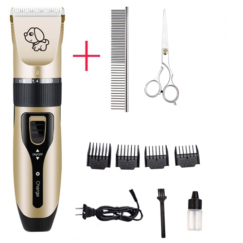 Dog Hair Trimmer Pet Hair Remover Cutter Grooming Cat Electrical Pet Clipper Rechargeable Low-Noise Pets Hair Cut Machine: regular kit