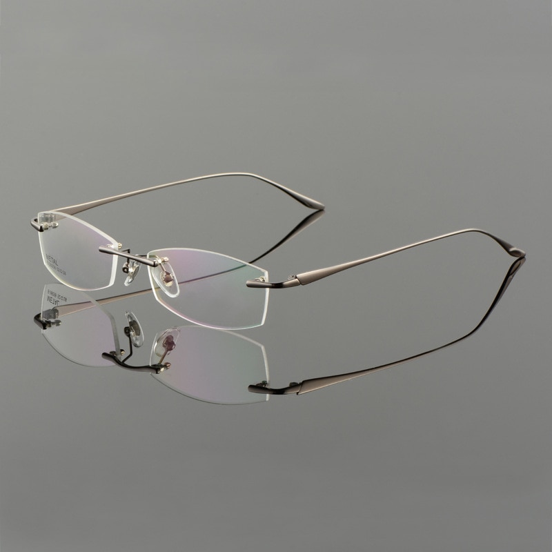 Vazrobe oro gafas montura para gafas de hombre sin montura gafas de hombre para receta ultra ligero de gafas lentes transparentes