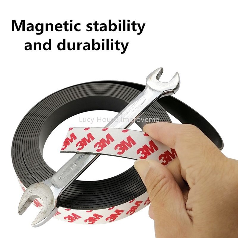 Vahva joustava magneettinauha itseliimautuva magneettinauha kumimagneettinauhan pituus 39.37 tuumaa