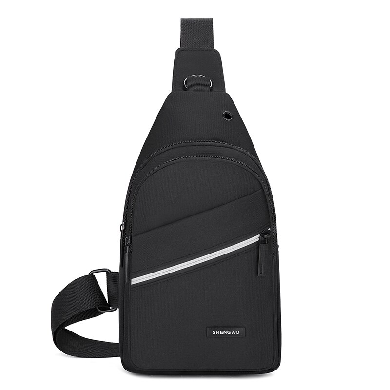 Neue Anti-Diebstahl männer Bote Taschen Multi-tasche Schlinge Schulter Taschen lässig Brust Pack Reise Umhängetaschen männlichen: Schwarz