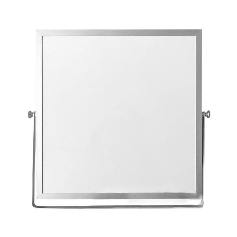 Magnetisk sletbart whiteboard desktop dobbeltsidet opslagstavle stativ mini staffeli til skolekontor: 30 30cm