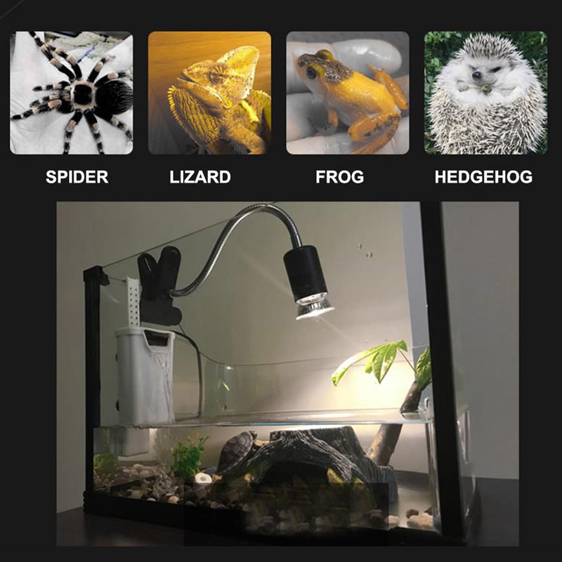 Lámpara de calor para reptiles, luz UV de espectro completo de 25/50w con Control de temperatura para tortugas, mascotas y anfibios