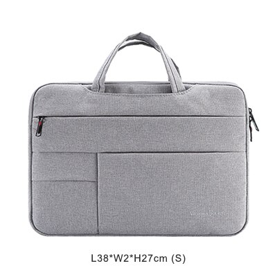 Victoriatourist Laptop bag 14” 15.6” men women business handbag stylish Briefcase Multi-layer space messenger bag: V7018-Grey (S)