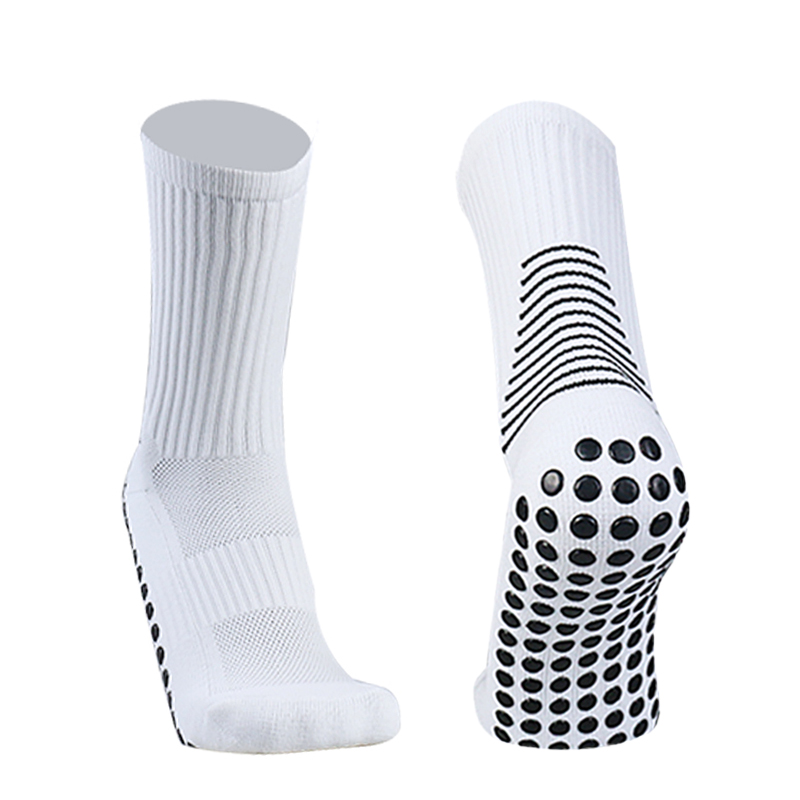 Mens Womens Heel Shield Pattern soccer Socks Sports Square Silicone Non-Slip Football Socks calcetines antideslizante futbol: black