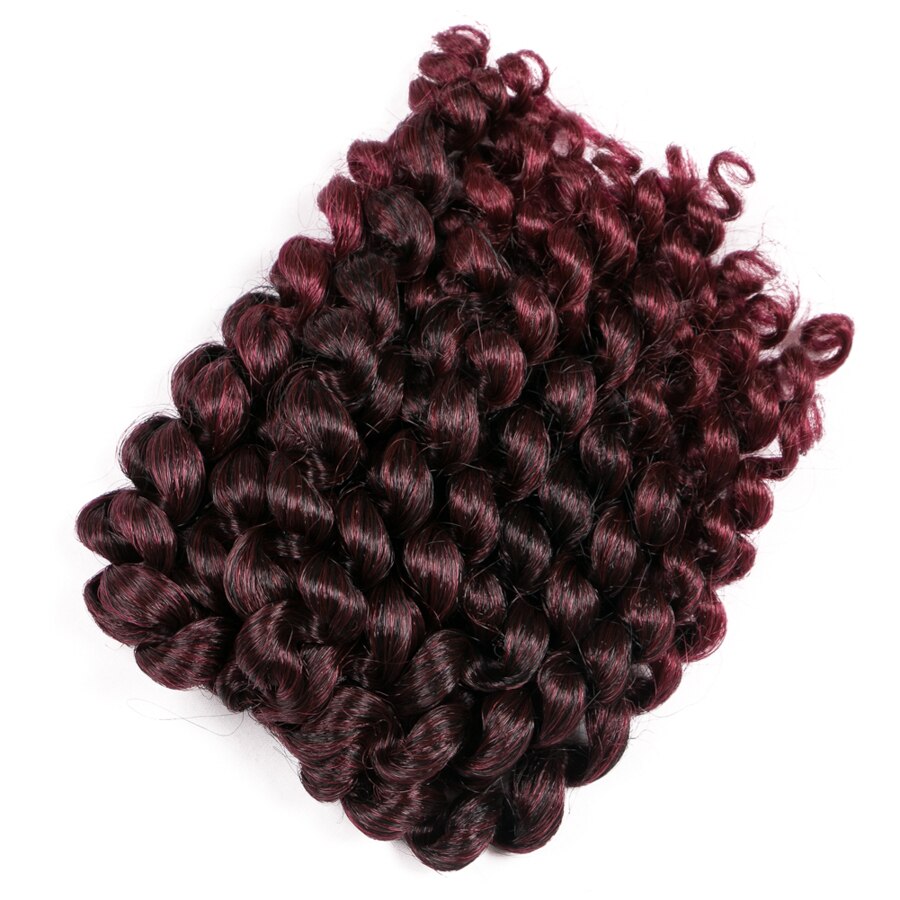 Torção encaracolado preto crochê tranças de cabelo 75 g/pacote 8 polegada 20 fios/pçs sintético ombre trança extensão do cabelo torção