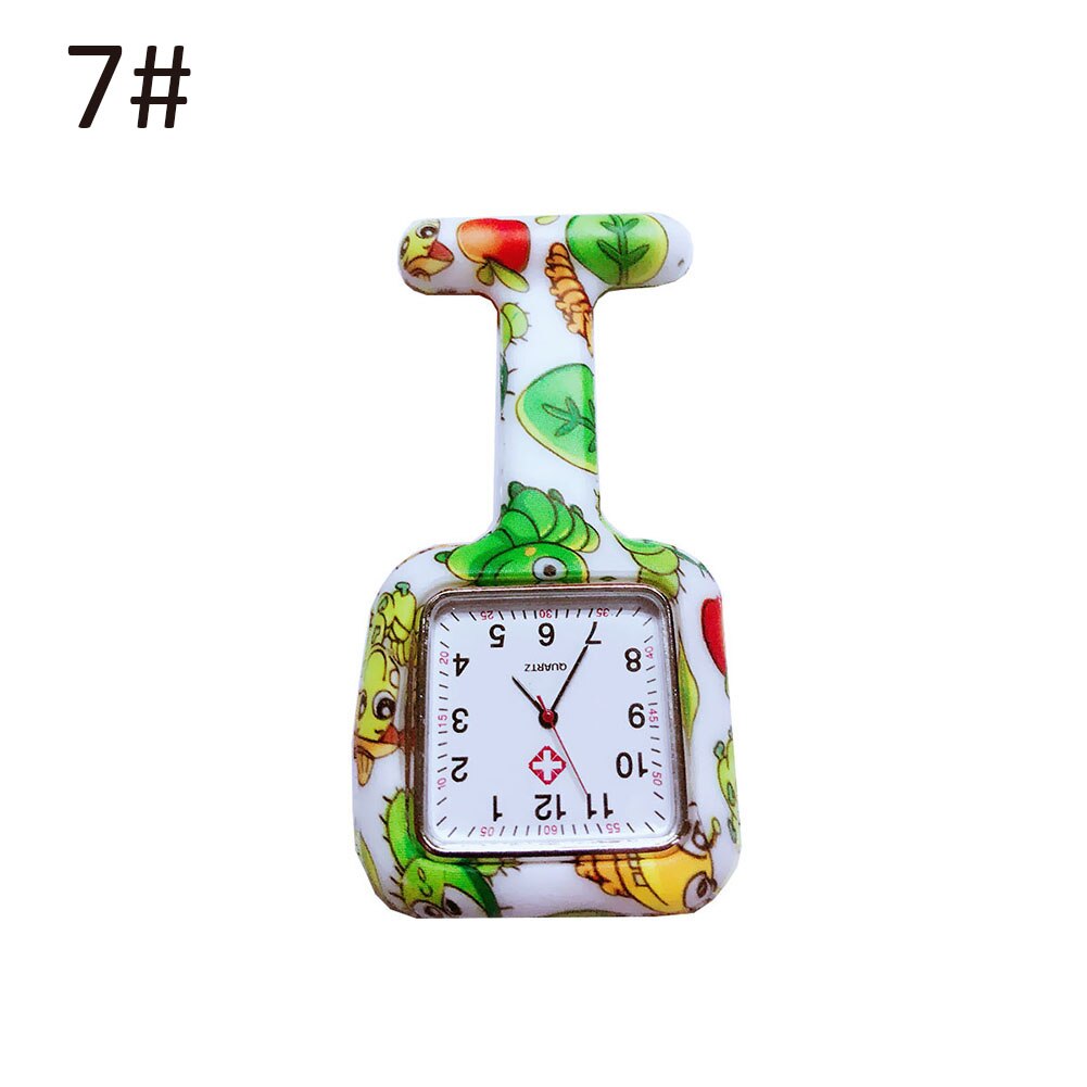 Relojes esfera cuadrada de silicona para enfermera, reloj de enfermera, broche para Doctor, relojes colgantes TT @ 88