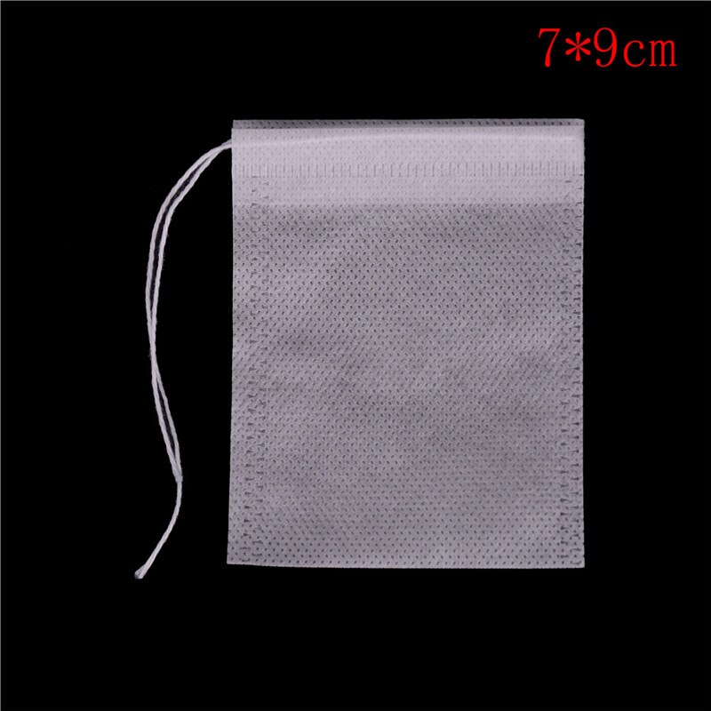 100 stk / sæt tegningslinje ikke-vævet filterpose tepose brygning gryderet filterpose 6 størrelser til rådighed: 7 x 9cm