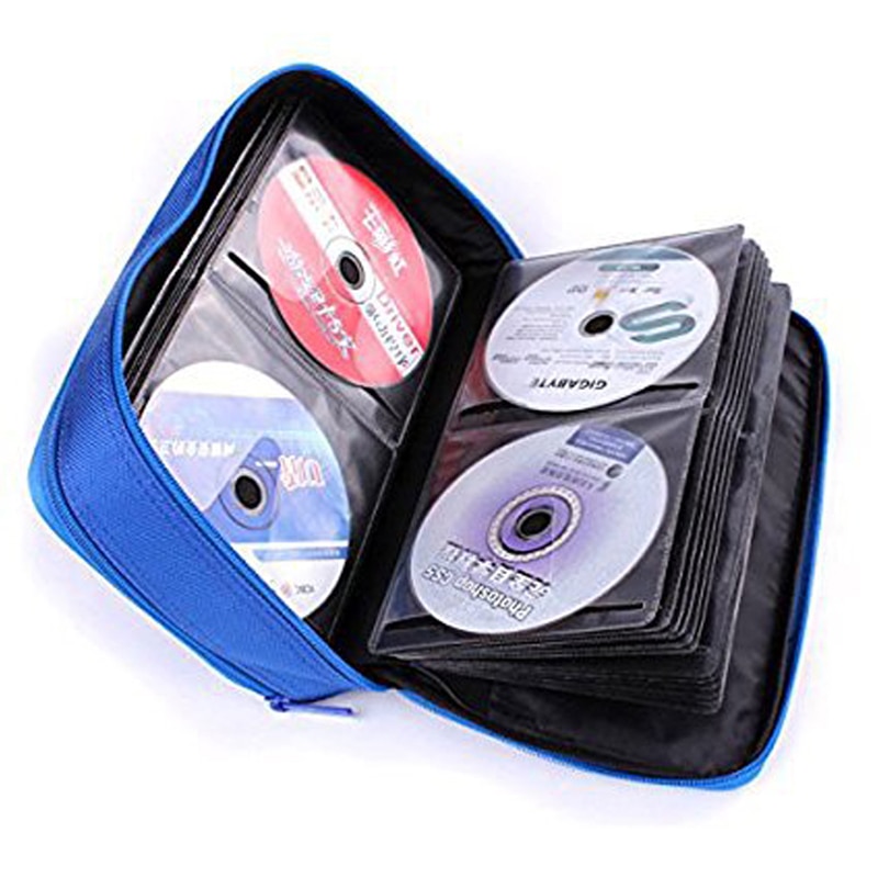 Étui de rangement pour DVD et CD, capacité de 96/64 disques, support pour voiture, sac de transport Portable pour accessoires DVD et CD