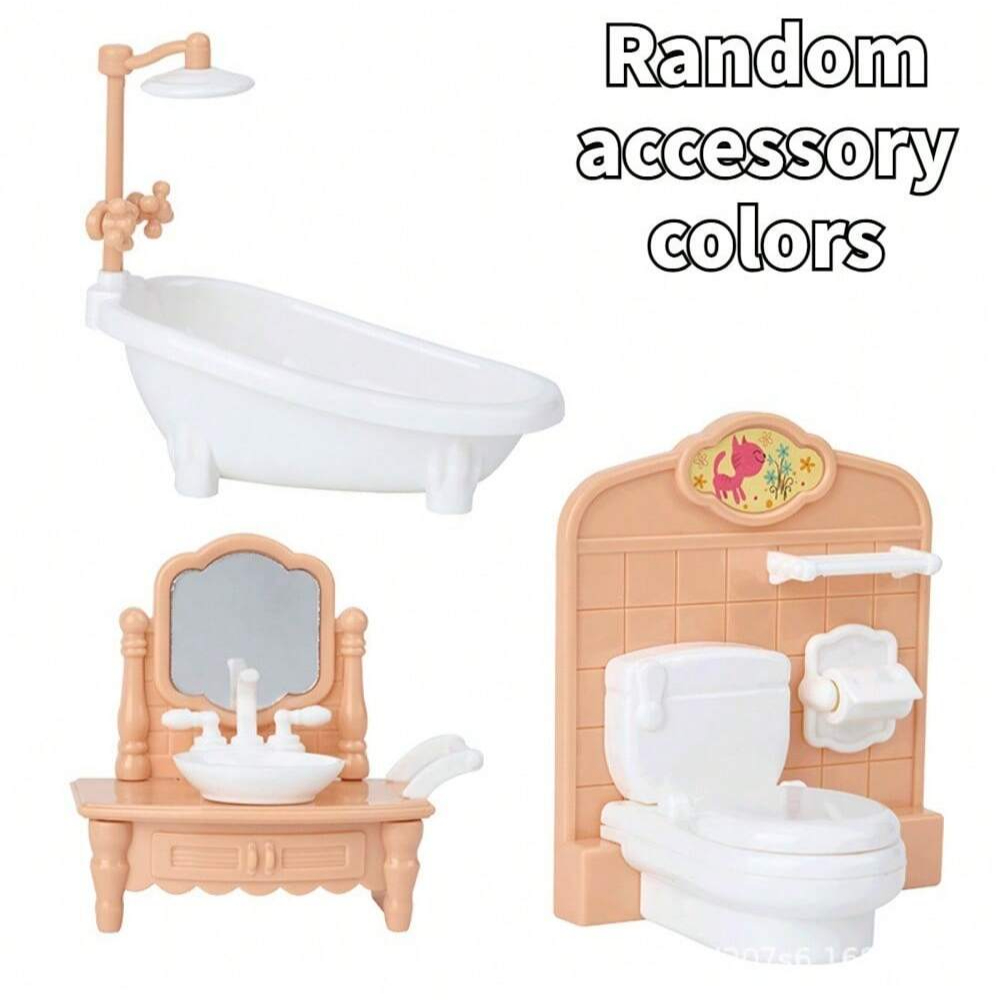 Ensemble de meubles miniatures 1:12 pour maison de poupée, chambre à coucher, salon, cuisine, accessoires de salle de bain, de parfait: Rouge